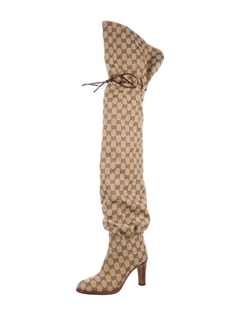 ebay gucci riding boots|gucci monogram thigh high boots.